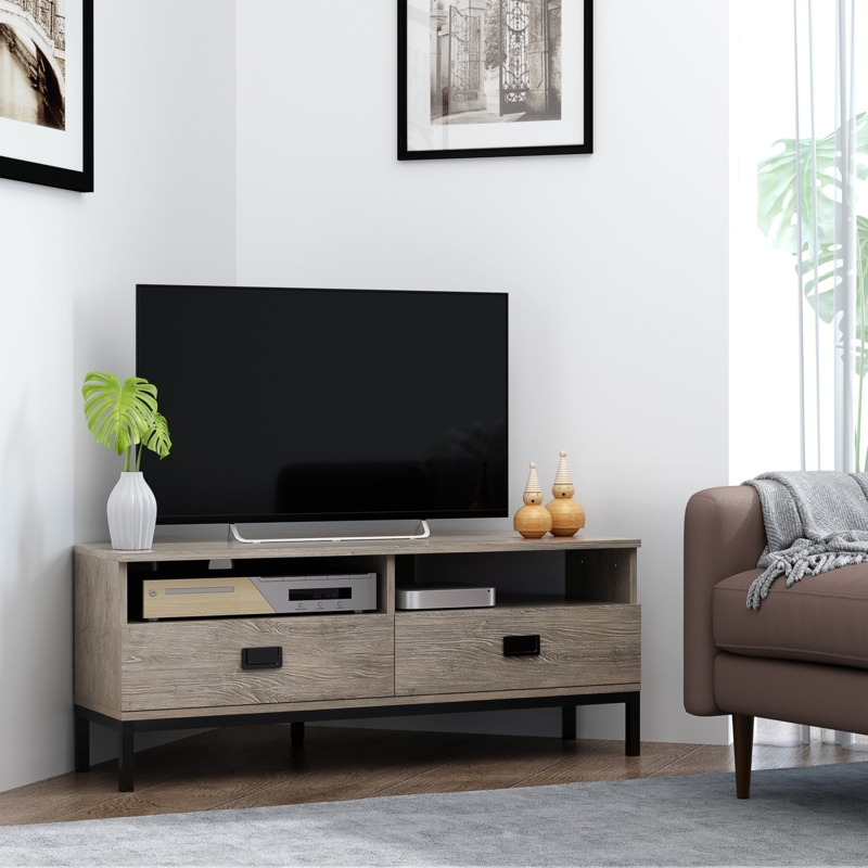 Sleek TV Stand with Open Shelf