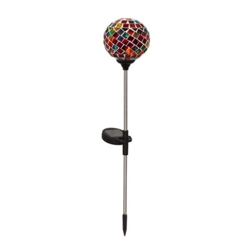 Rainbow Mosaic Globe Garden Stakes