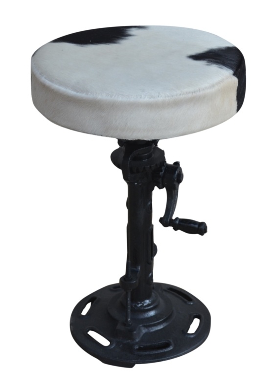 Rustic Chic Crank Bar Stool