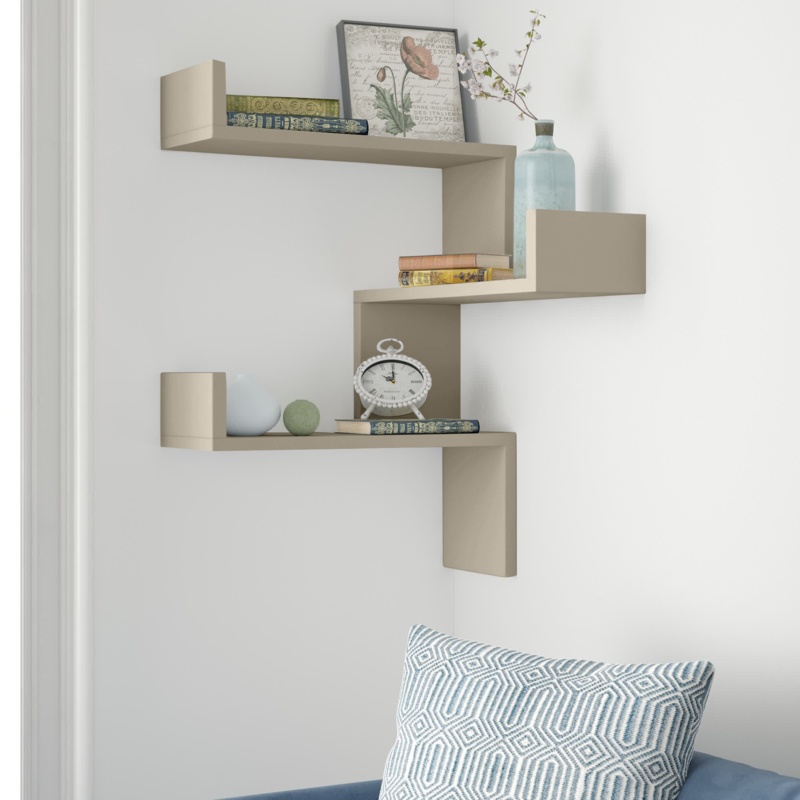 Geometric Corner 3-Piece Shelf Set
