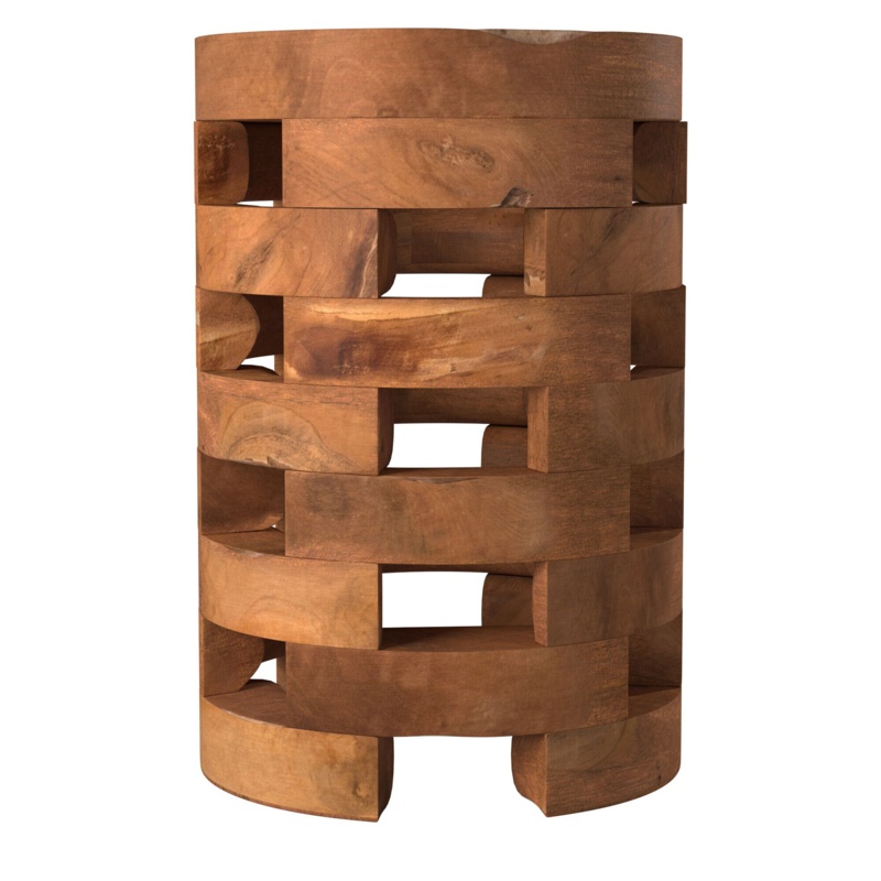 Ramon 18'' Tall Solid Wood Drum End Table