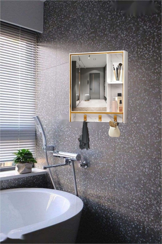 Wall Medicine Cabinet with Mirrored Door