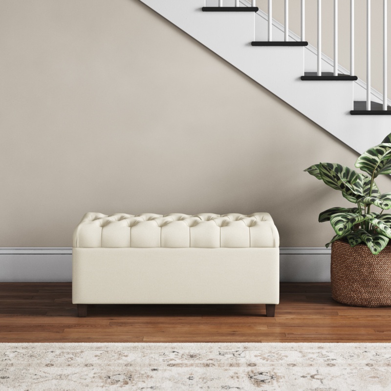 Ranshaw Upholstered Flip Top Storage Bench