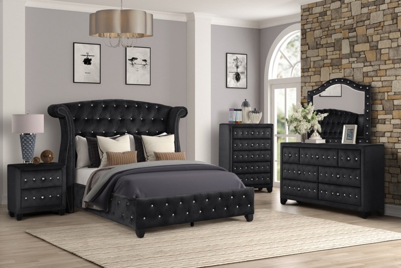 Rausch Upholstered Standard 4 Piece Bedroom Set