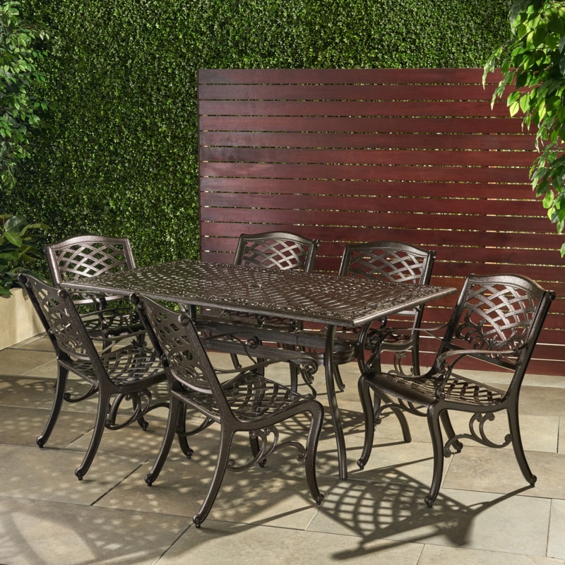 Ravenna Rectangular 6 - Person Outdoor Dining Set