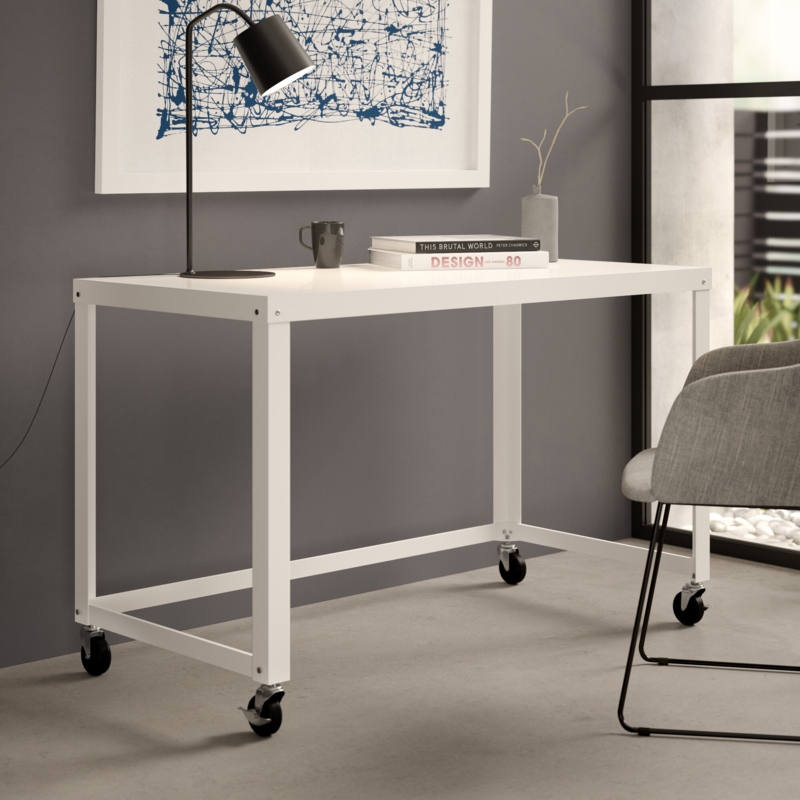 Rolling Standing Desk with Metal Frame