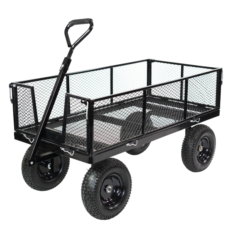 Utility Garden Cart with Pneumatic Tires