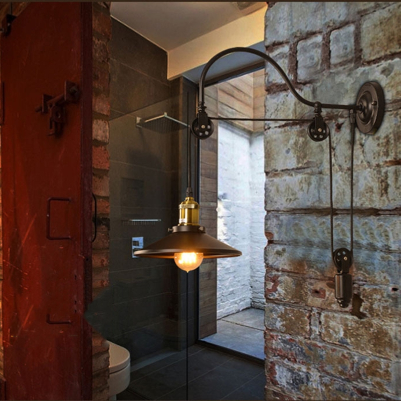 Industrial Gooseneck Wall Sconce Vintage Metal Light