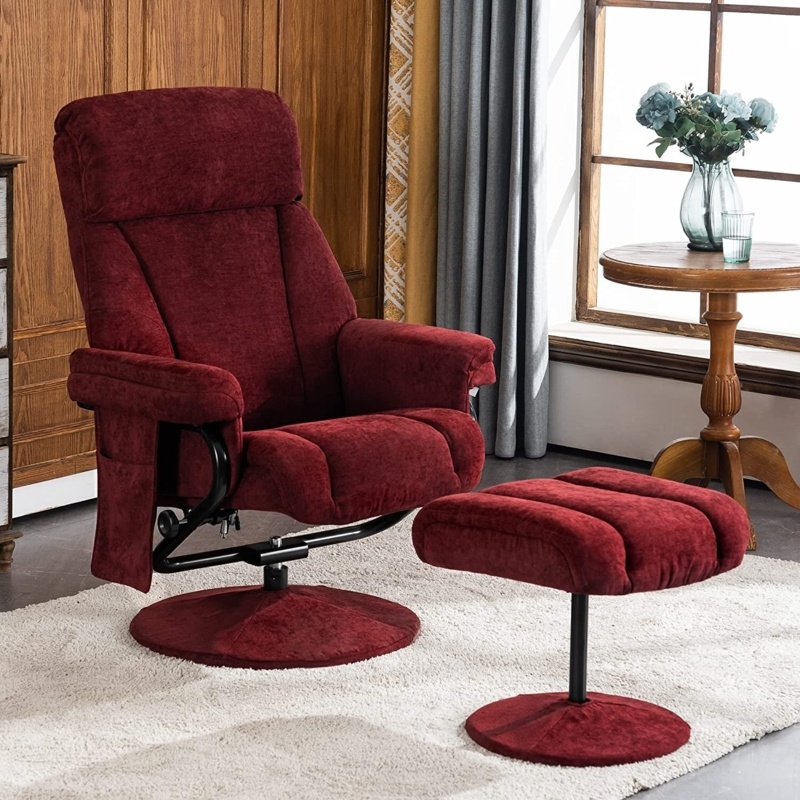 Reclining Massage Chair with Ottoman