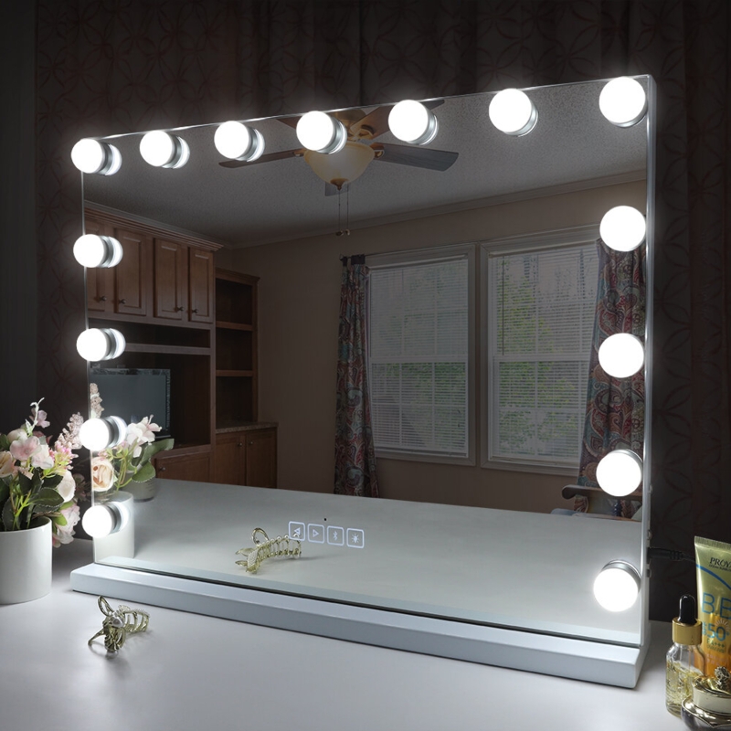 Large Hollywood Vanity Bluetooth Mirror