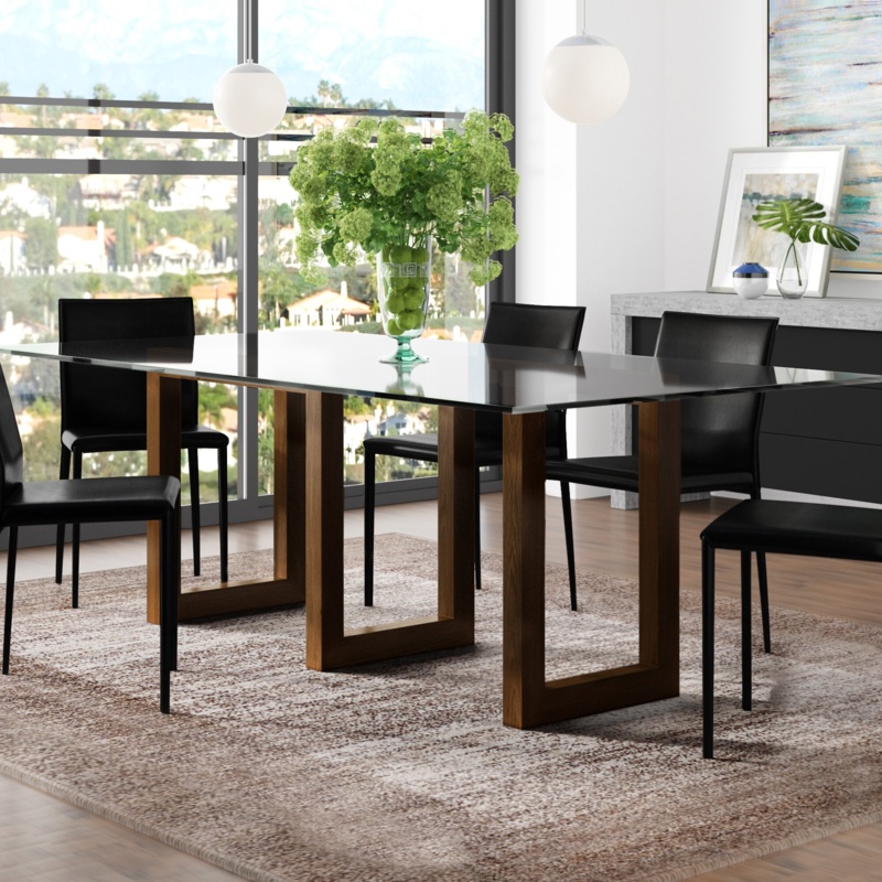 Serpentine Base Modern Dining Table