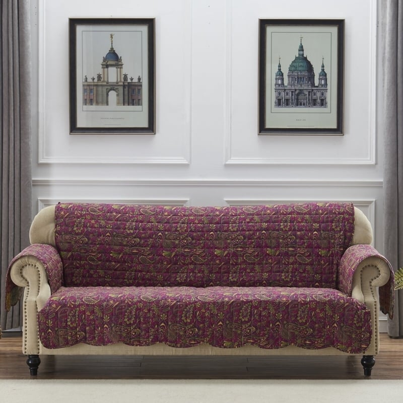 Reversible Sofa Protector with Elastic Strap