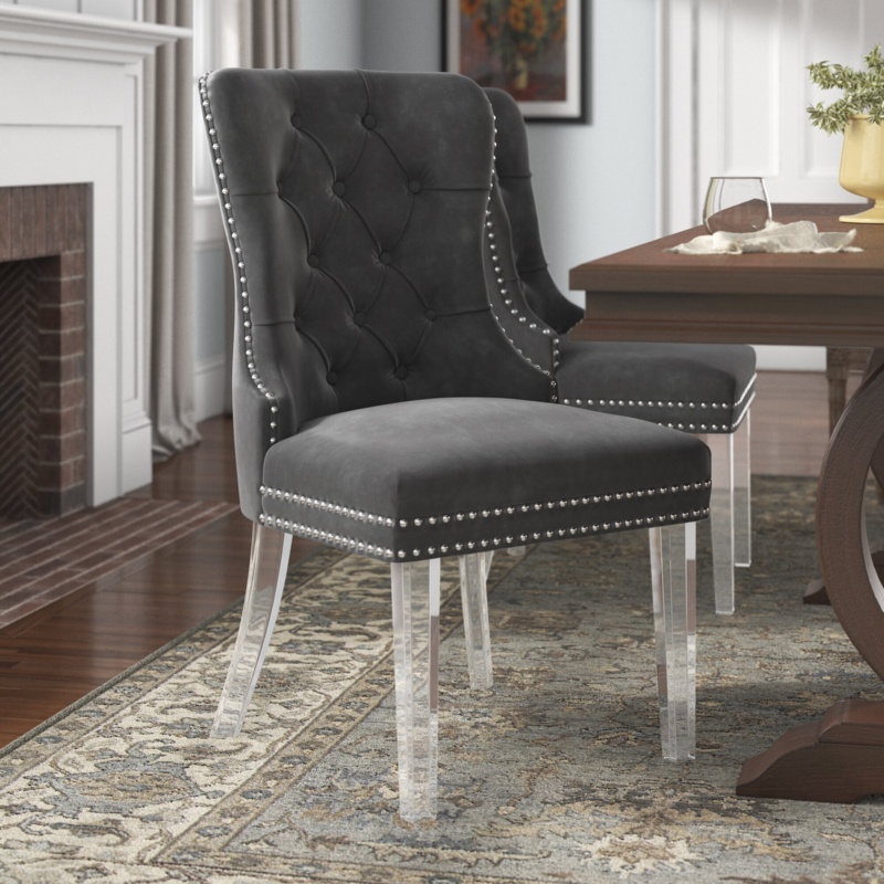 Reiff Tufted Velvet Dining Chair
