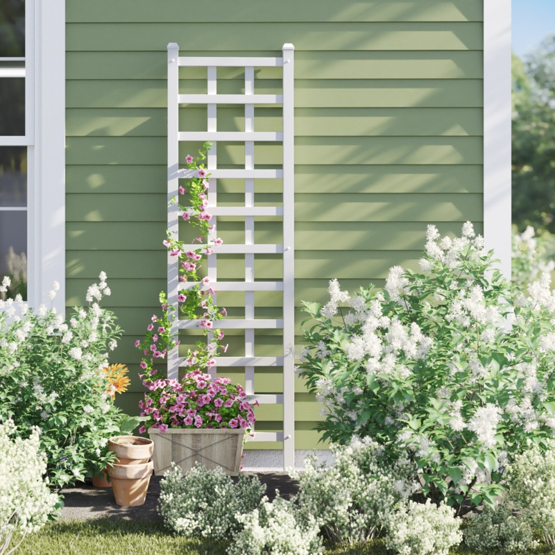 Reinhart 75'' H x 22'' W Vinyl Lattice Panel Trellis