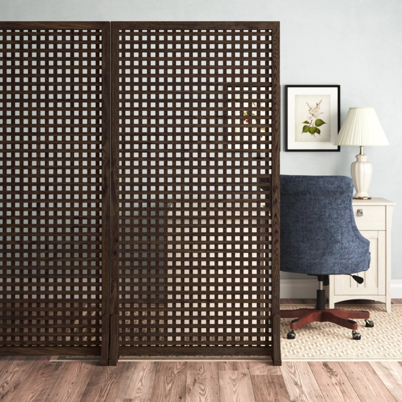 Reisterstown 36'' W x 72'' H Solid Wood Single Panel Room Divider