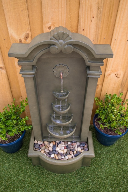 Resin Floor Fountain with Light