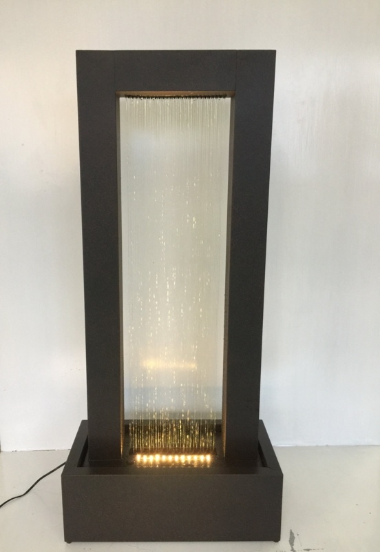 Resin/Metal Wall of Water Fountain with Light
