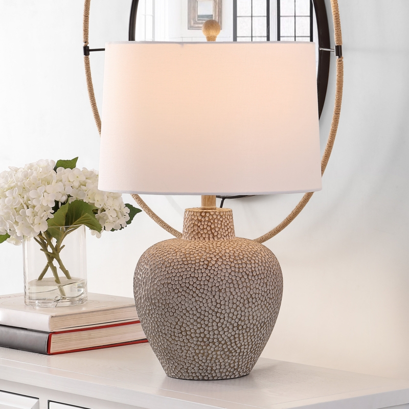 Boho-Chic Gourd Table Lamp