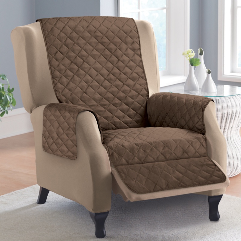 Reversible Quilted T-Cushion Recliner Slipcover