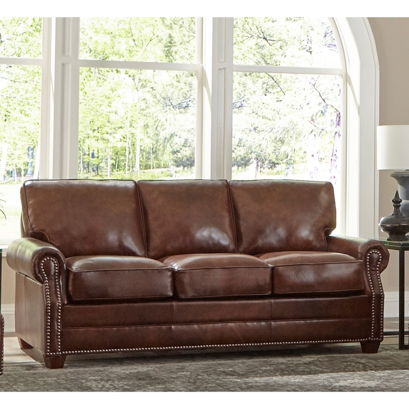 Handcrafted Top Grain Leather Sofa Bed