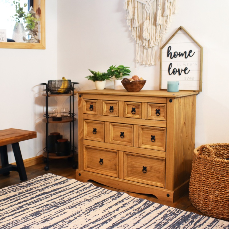 Rhoda 32.25'' Tall Solid Wood 9 - Drawer Apothecary Accent Chest