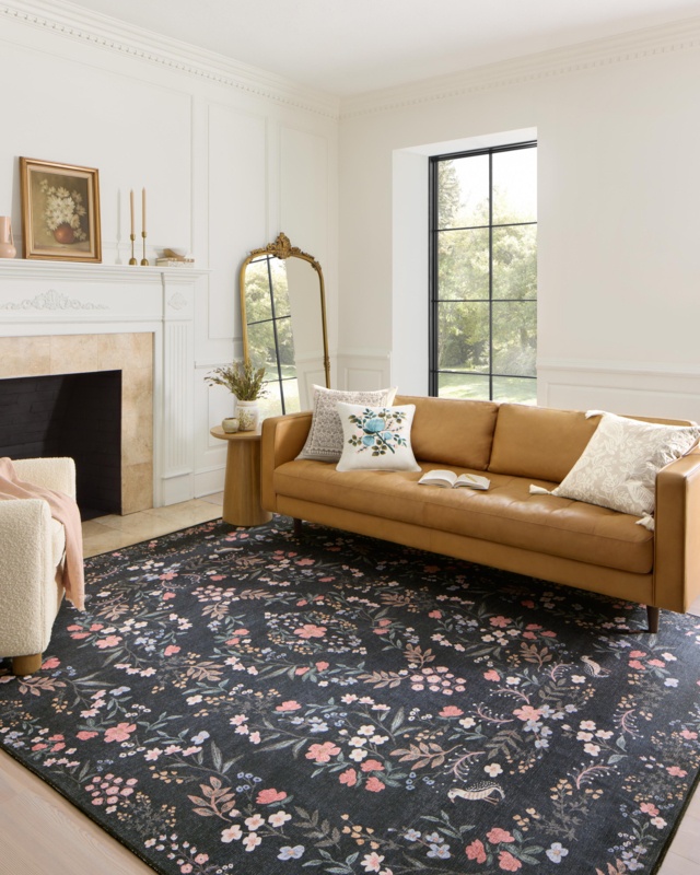 Rifle Paper Co. x Loloi Maison MAO-04 Tuileries Black Rug