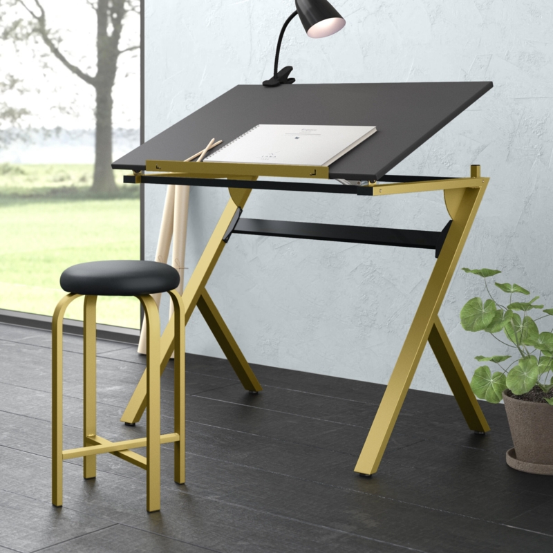 Glamorous Drafting Table and Chair Set