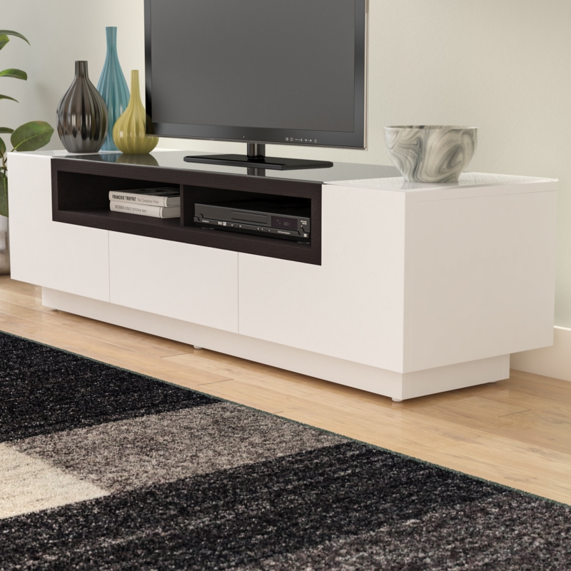 Sleek Streamlined TV Stand with Storage