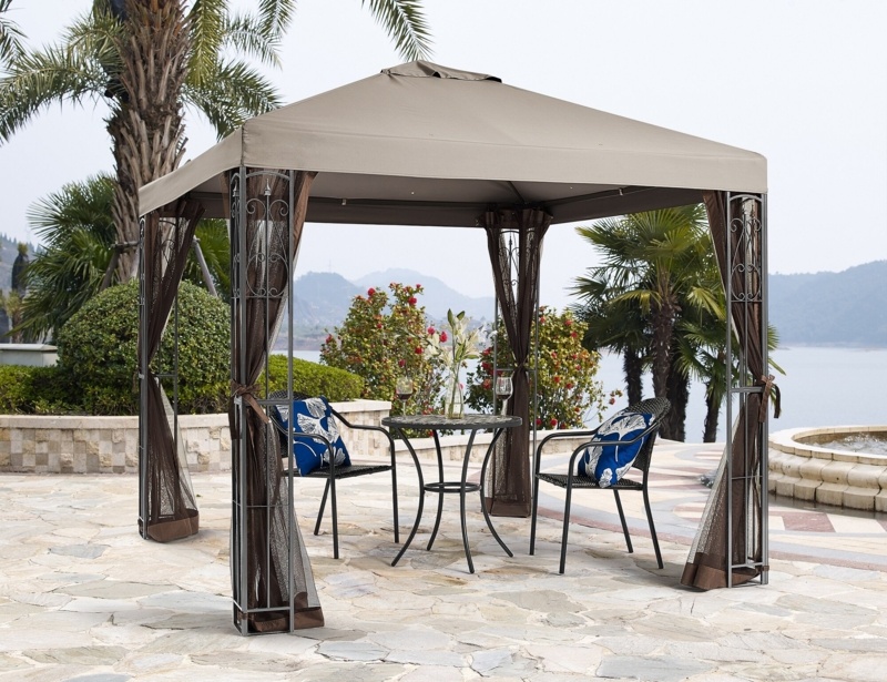 Rococo II 8 Ft. X 8 Ft. Gazebo With Mosquito Net