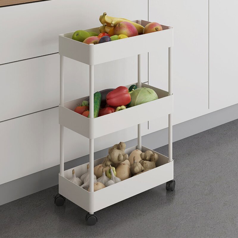 Rolling 8 Inch Deep Cabinet