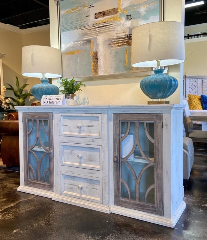 Romanowski 70'' Wide 3 Drawer Pine Solid Wood Sideboard