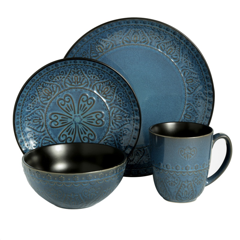 Rosalind Wheeler Elisa Earthenware Dinnerware Set - Service for 4