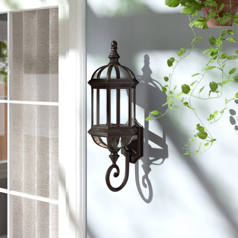 Traditional Atrium-Style 1-Light Outdoor Wall Lantern