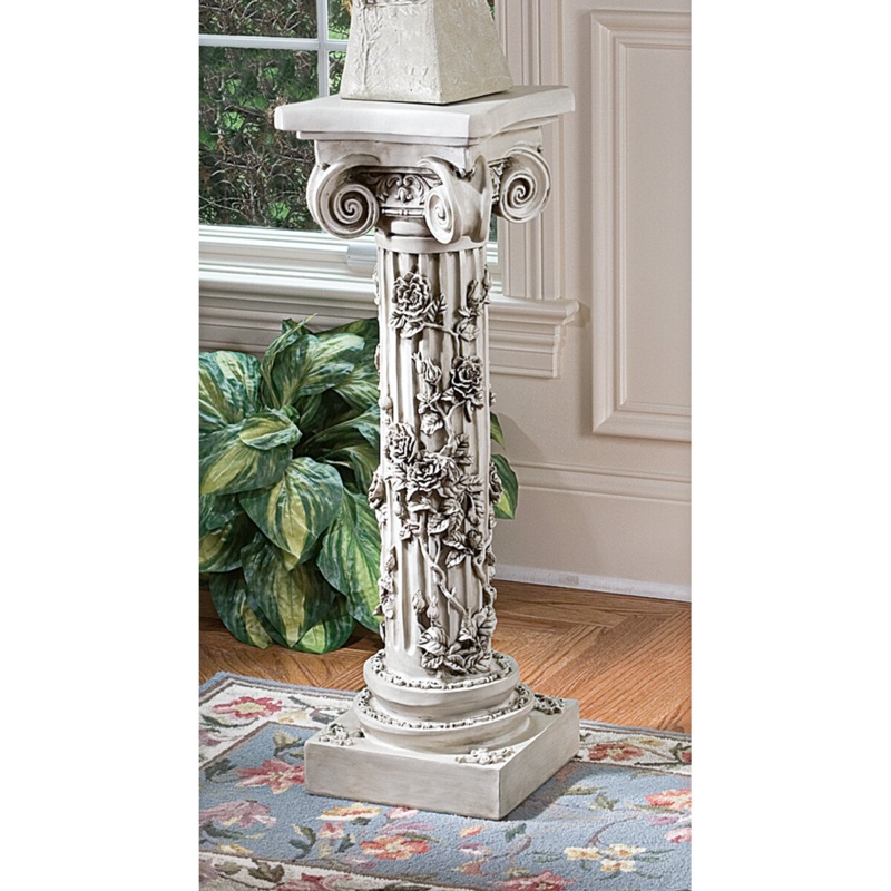 Rose Garland Pedestal Plant Stand
