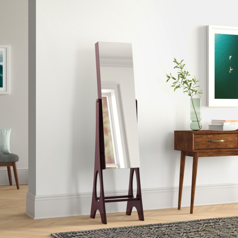 Rossman 14.5'' Wide Free-Standing Jewelry Armoire with Mirror