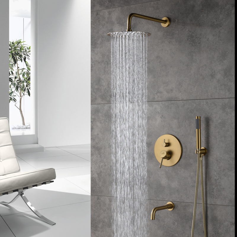 Round 3-Functions Complete Shower System with Rough-In Valve