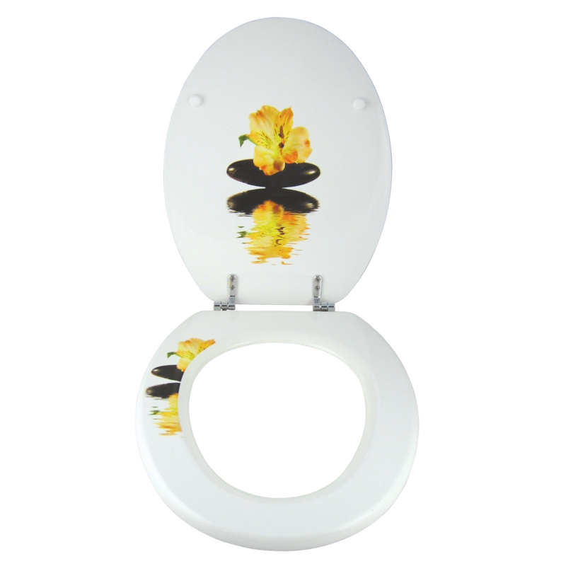 Contemporary Wood Toilet Seat with Lid