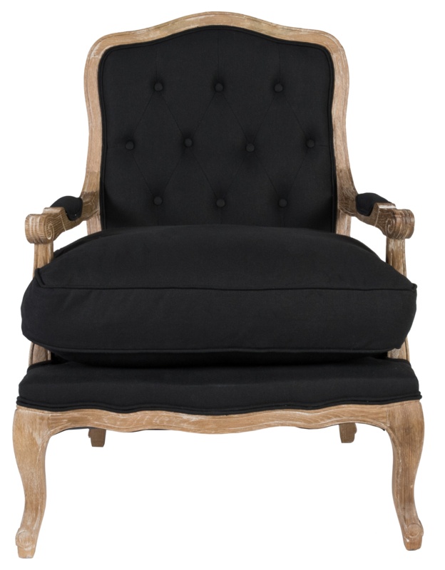 Rowena 29" Wide Tufted Linen Armchair
