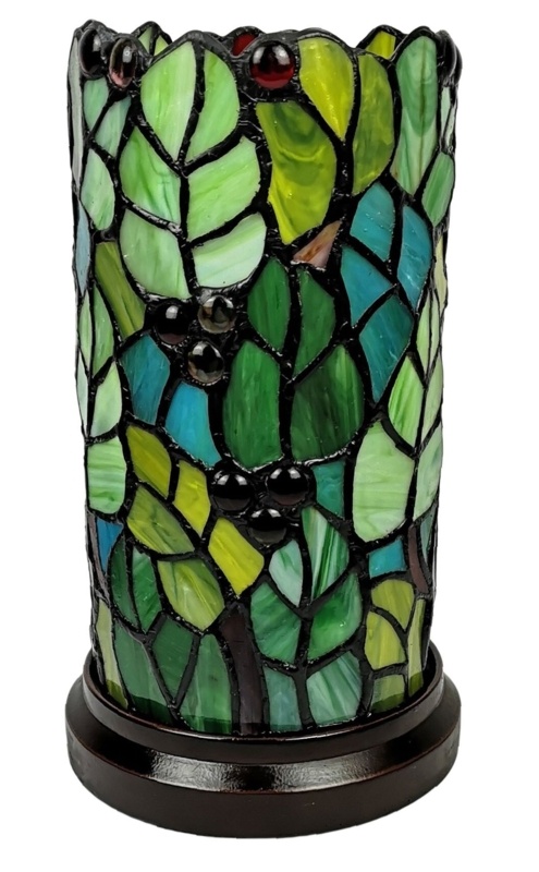 Round Elegant Table Lamp with Scroll Shade