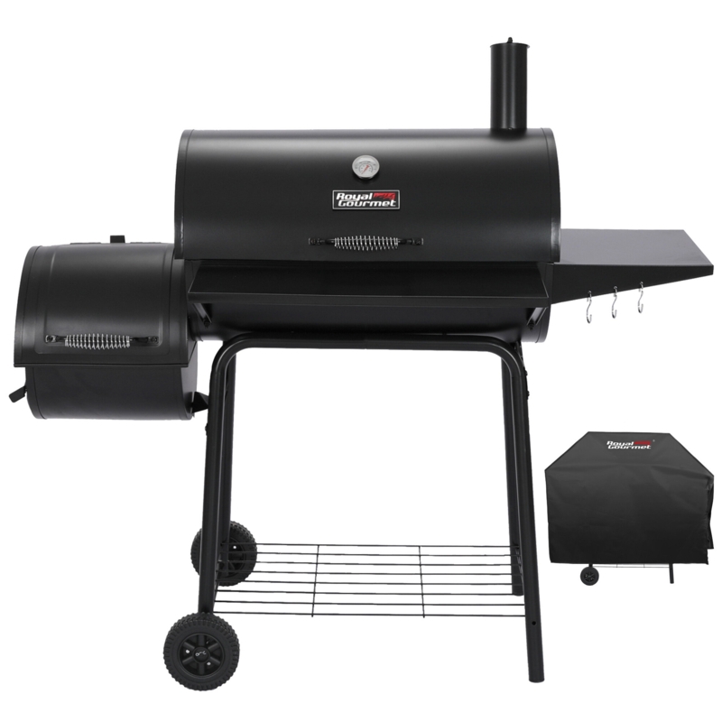 Barrel Charcoal Grill with Smoker