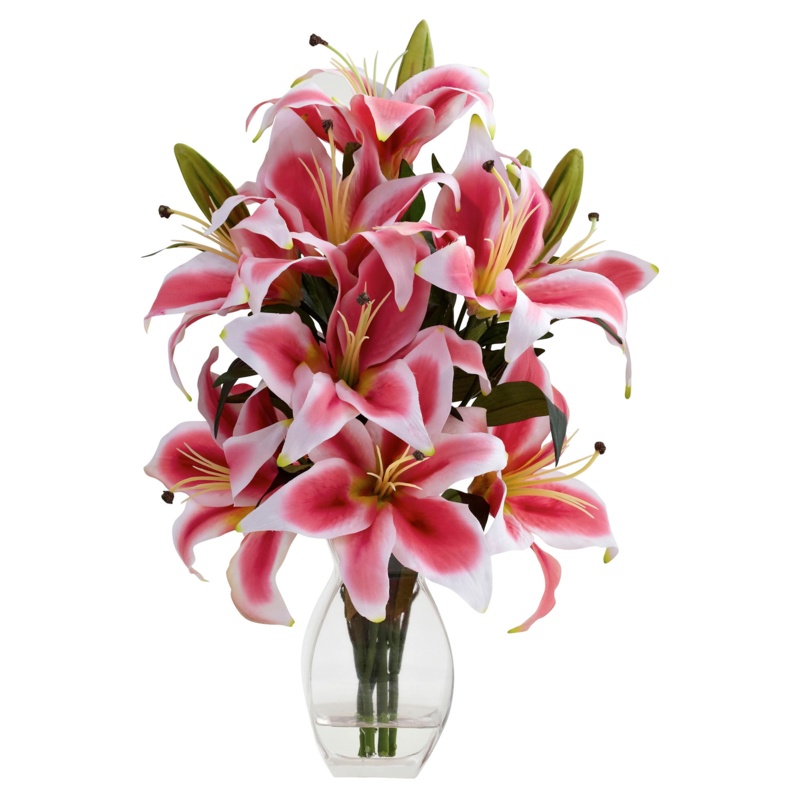 Rubrum Lilies Floral Arrangement in Vase