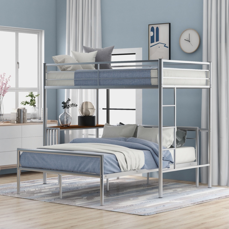 Multi-Directional Bunk Bed with Built-in Desk