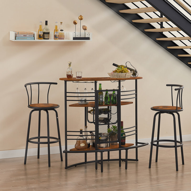 Rustic pub style table and chairs