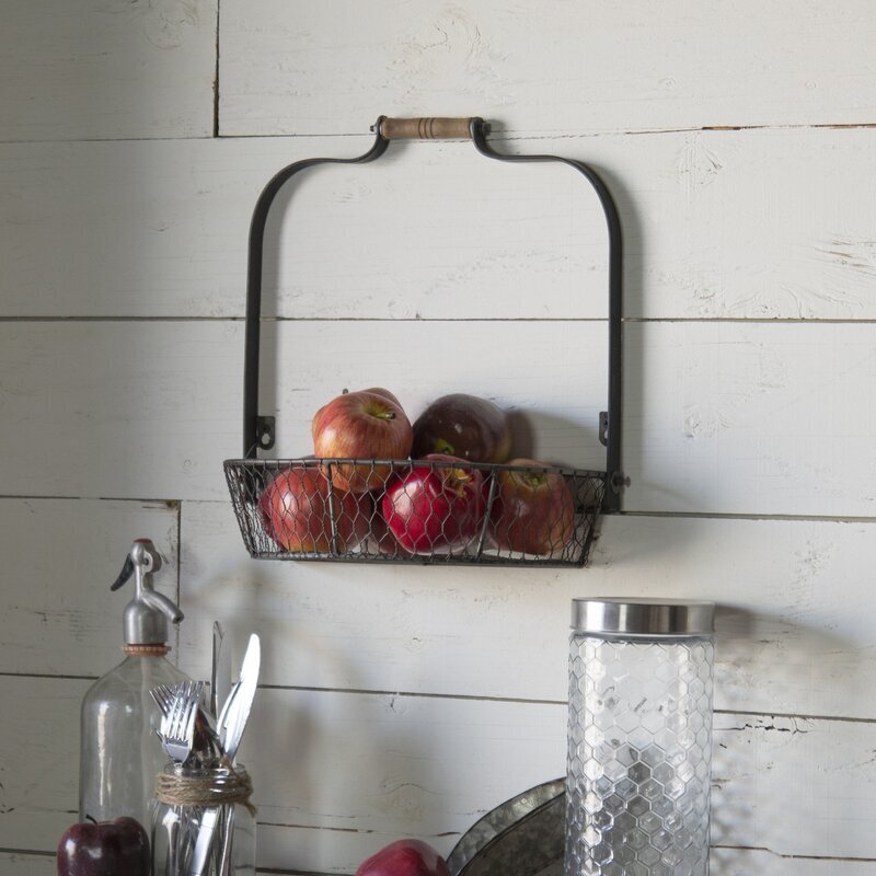 Rustic Wall Mounted Fruit Basket