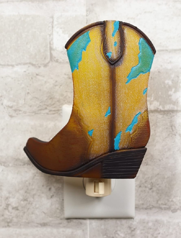 Western Cowboy Boot Wall Plug-in Night Light Set