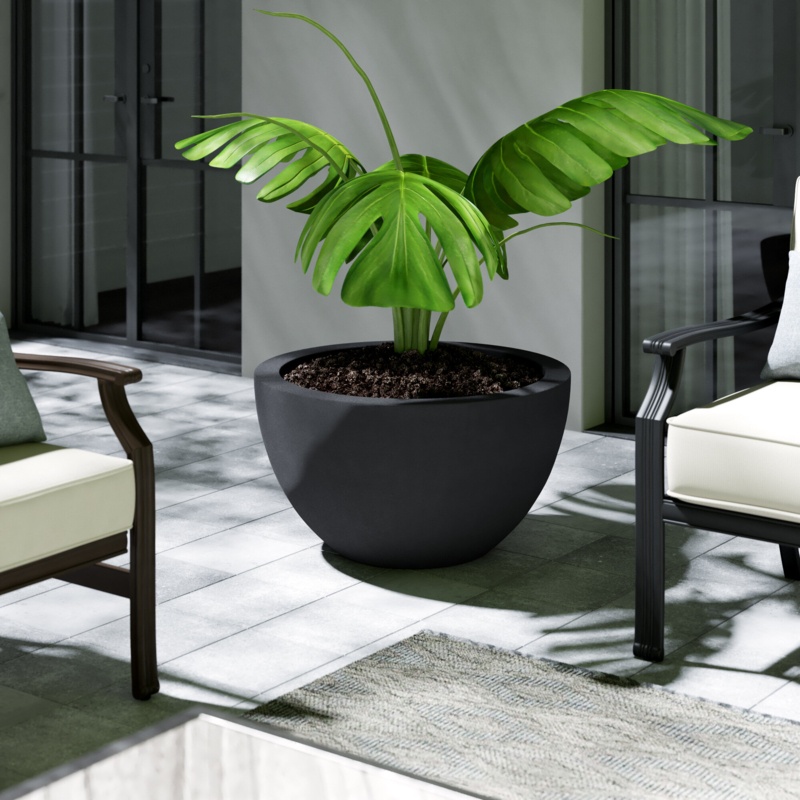 Sabbagh Fiberglass Clay Composite Pot Planter