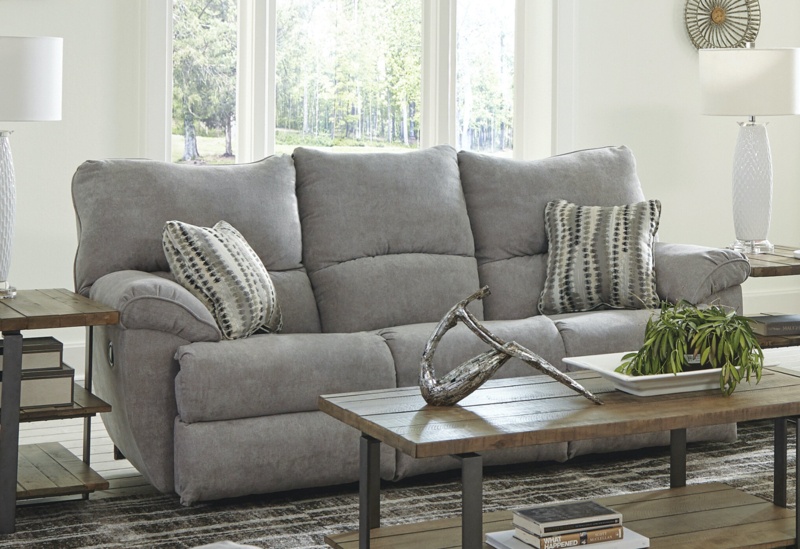 Sadler 89" Upholstered Reclining Sofa with Drop Down Table