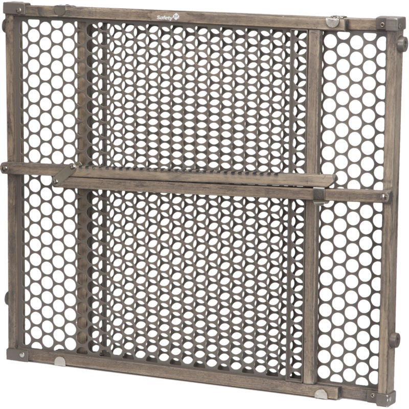 Safety 1st Vintage Gray Wood Doorway Security Gate
