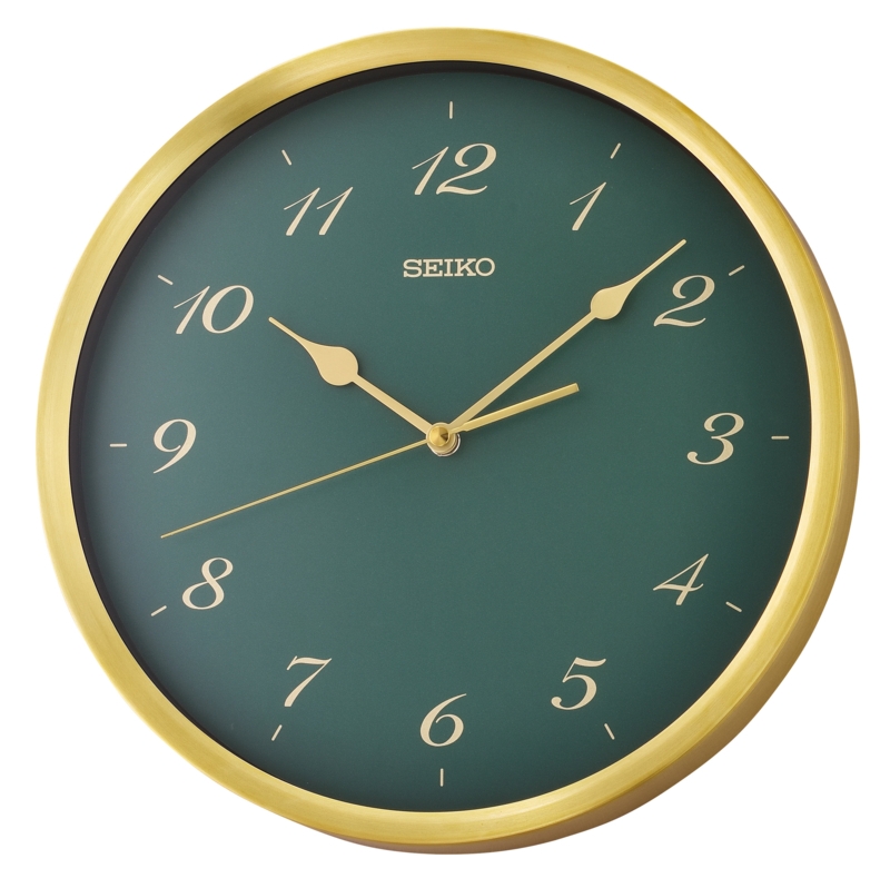 Gemstone-Inspired Wall Clock with Golden Frame