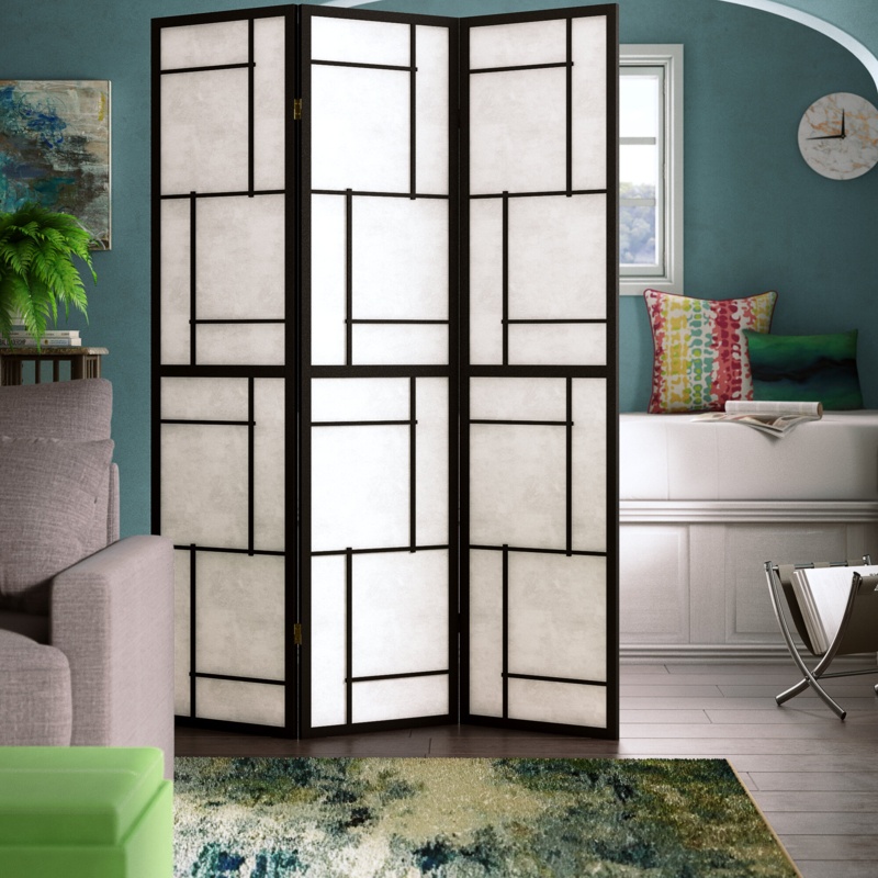 Samatha 52'' W x 70.25'' H 3 - Panel Folding Room Divider